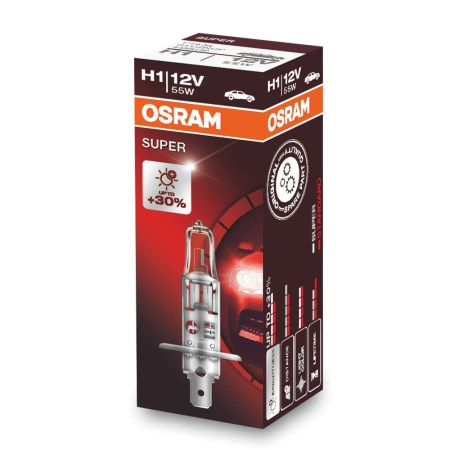 Osram H1 55W Super +30% Φως 12V 1ΤΜΧ 